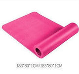 Nbr Yoga Mat Fitness Mat 10mm Thickened Widened For Beginners - Shopway