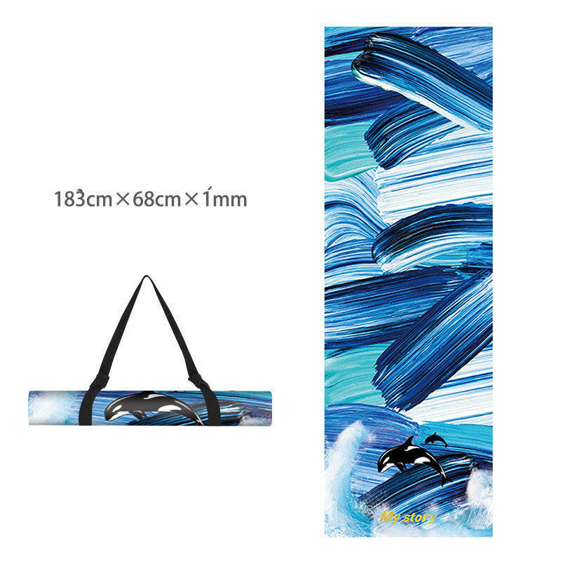 Natural Rubber Thin Portable Yoga Mat Drape - Shopway
