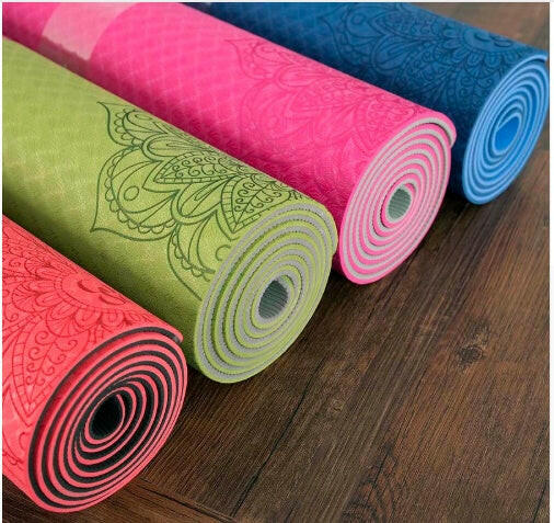Two-color TPE Non-slip Yoga Mat Fitness Mat - Shopway