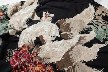 Men's Hoodie Sweater Chinese Style Full Width Embroidery Shopway.