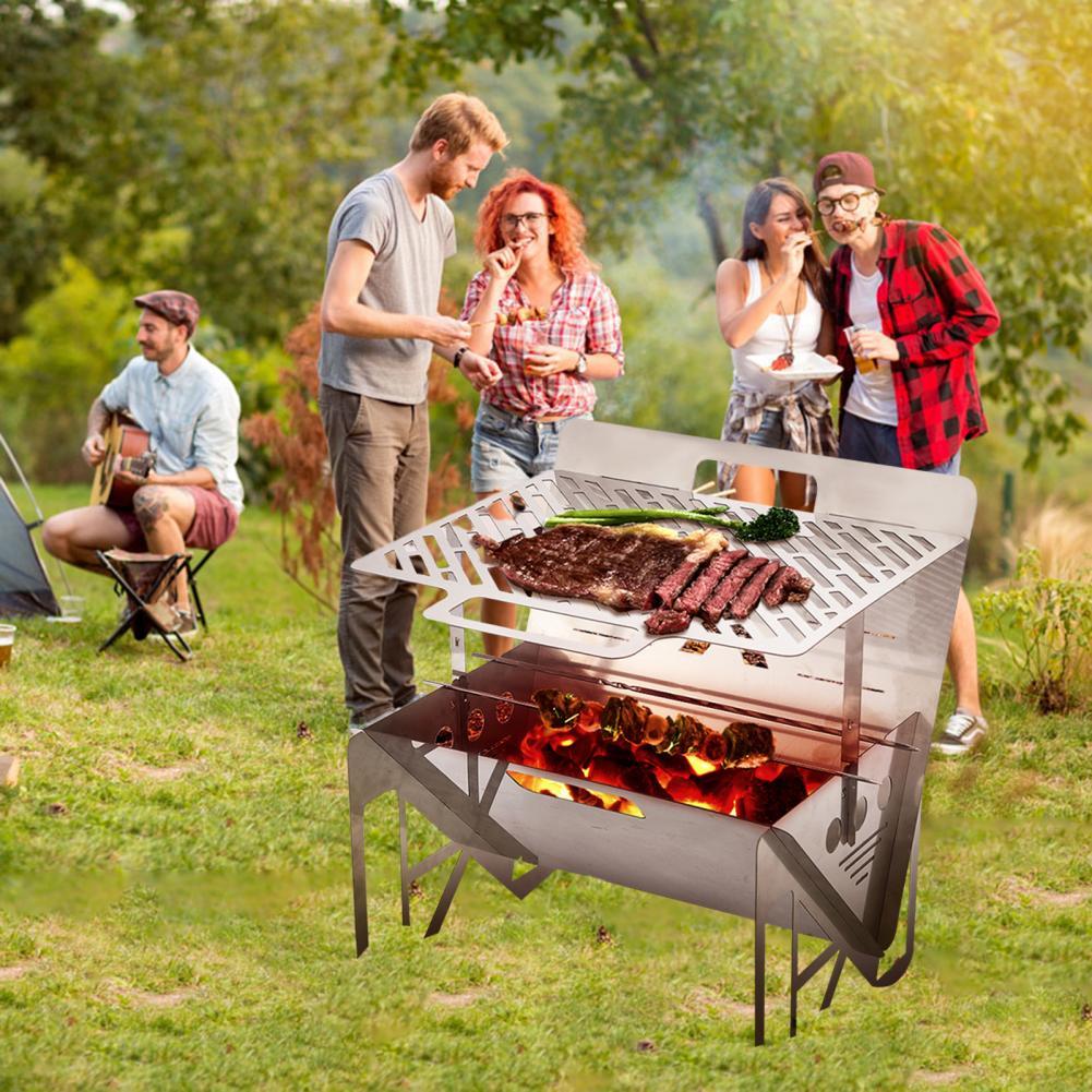 Outdoor Portable Single Grill Stainless Steel Grill Shopway.