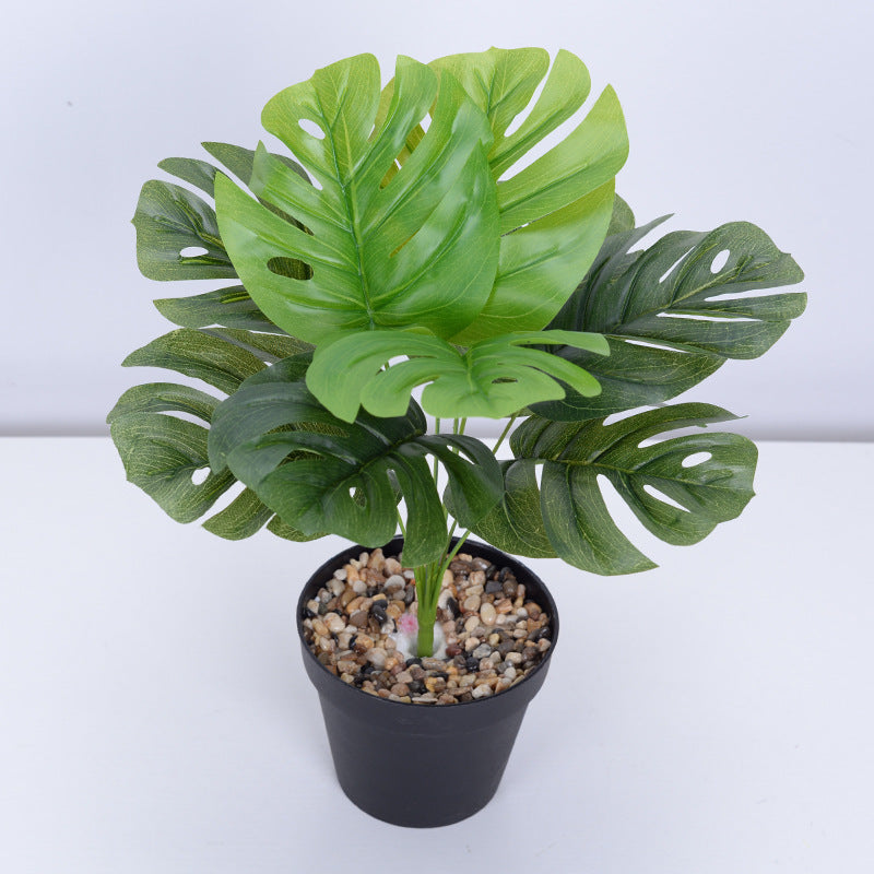 Artificial Flower Green Plant Monstera Plant Flower Indoor Shopway.