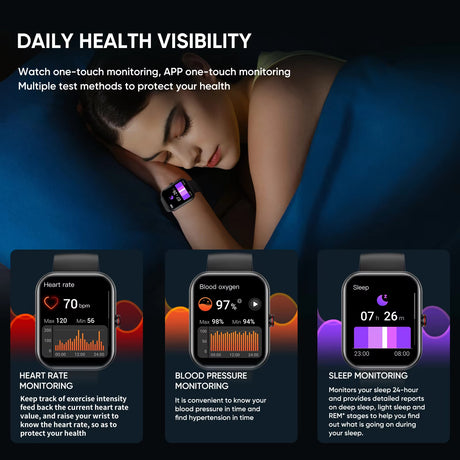 A221 Big Screen Men Smart Watch BT Call AI Voice Sport Watch Fitness Tracker Waterproof Women Smartwatch Men Shopway.