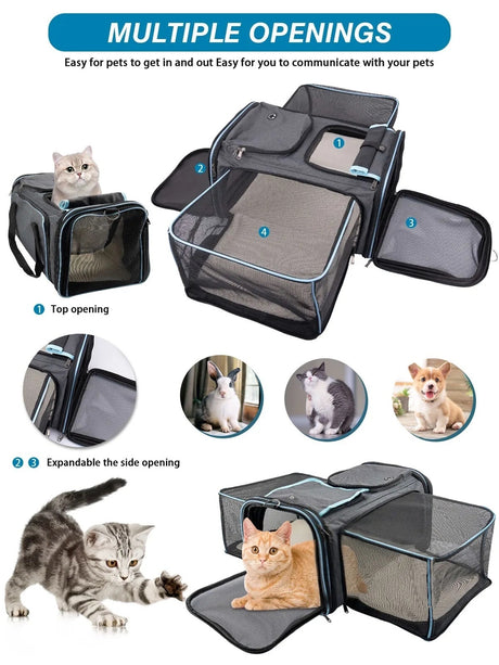 Airline Approved Cat And Dog Expandable Rolling Pet Carrier Shopway.
