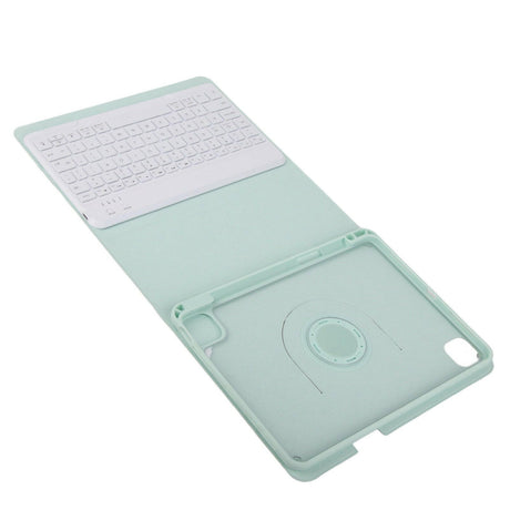 Tablet Protective Case Light Green Folding Stand Cover with Keyboard and Pen Slot for IOS 10.9 Inch Tablet 11 - Shopway