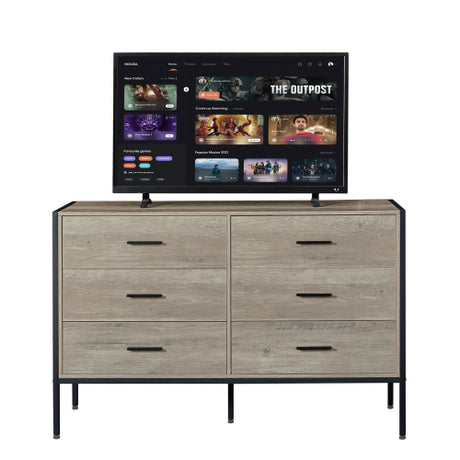 Wooden Dresser With 6 Drawers, Wooden Storage Cabinet In Bedroom Shopway.