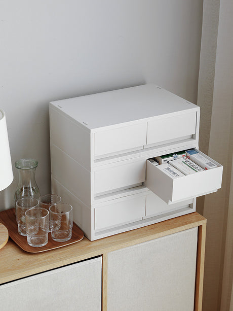 Drawer Type Desktop Double Compartment Storage Box Shopway.