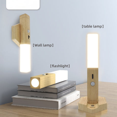 Smart Home Wooden Moving Body Induction Lamp Shopway.