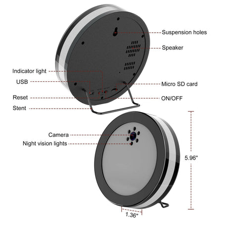 Wireless Smart Surveillance Camera Voice Conversation Security Shopway.
