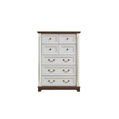 7 Drawer Dresser Chest For Bedroom With Wooden Base And Riser Trim, Wooden Rustic Rustic Chest Of Drawers, Storage Dresser For Bedroom, Living Room Shopway.
