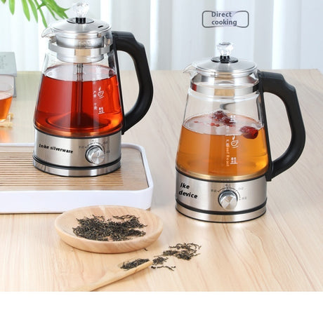110v American Standard Household Tea Boiler Steam Spray Black Teapot Glass Electric Kettle Coffee Pot Shopway.