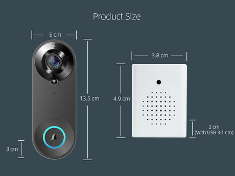 FHD Wifi Visual Smart Doorbell Shopway.