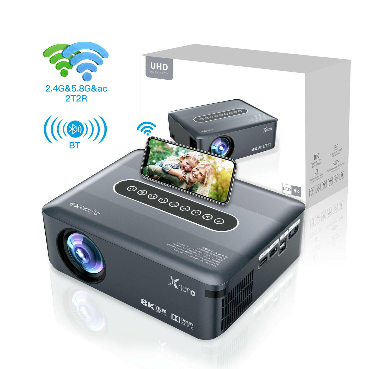 Ultra HD 8K Portable Smart Projector Shopway.
