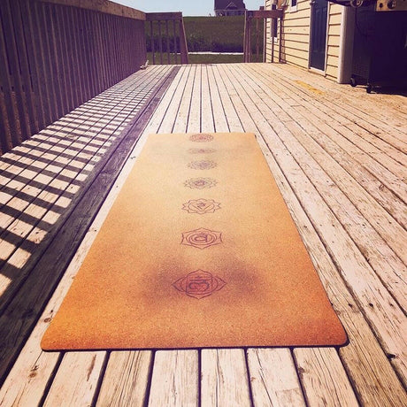 7 Chakra Cork Yoga Mat - Shopway