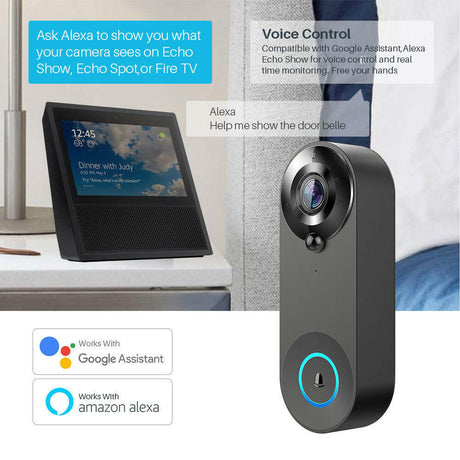FHD Wifi Visual Smart Doorbell Shopway.