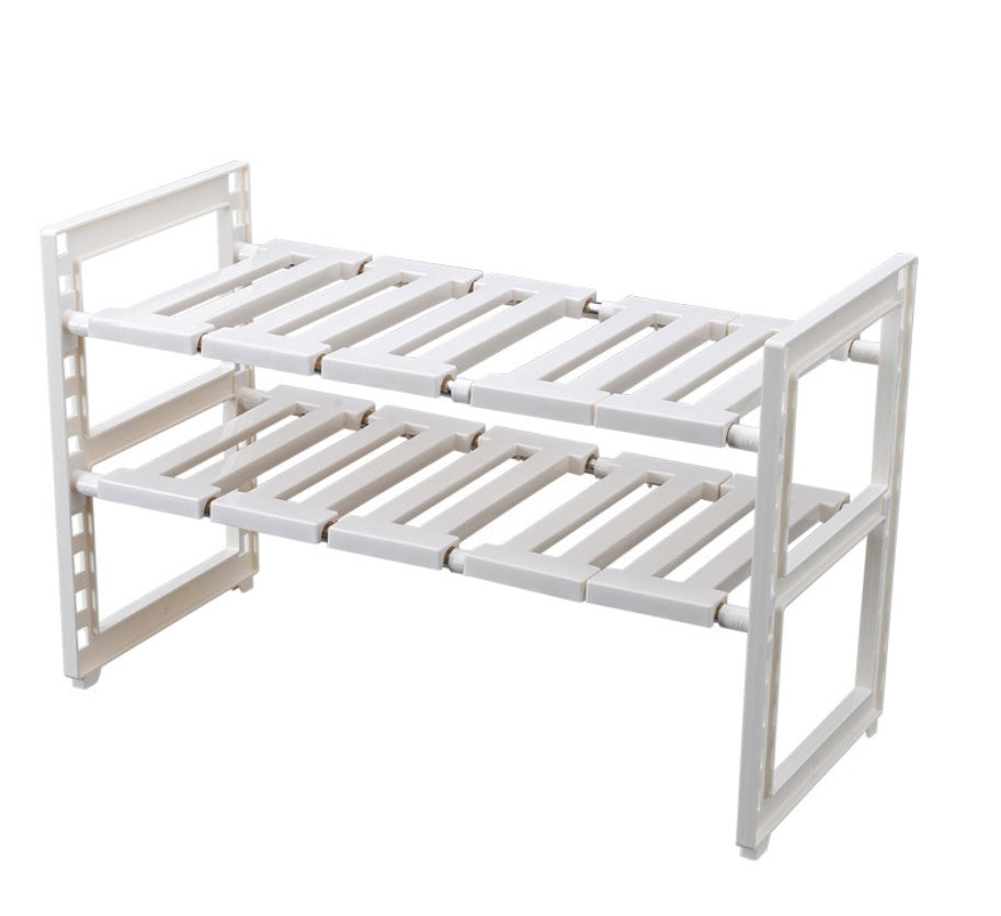 2 Tier Under Sink Expandable Shelf Organizer Shopway.