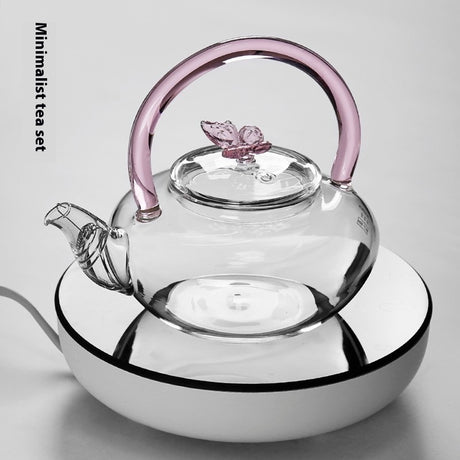 Handmade Colorized Butterfly Glass Teapot Household Shopway.