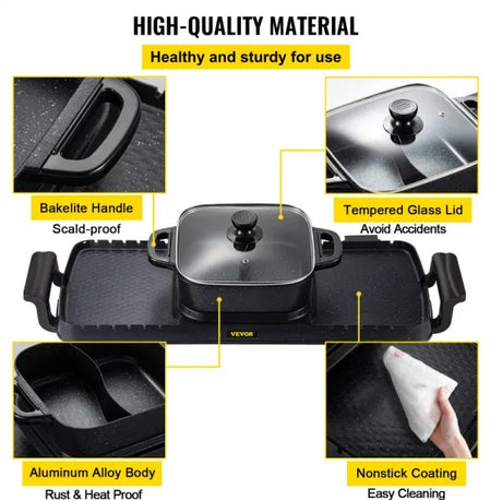 Multifunctional Teppanyaki Grill Pot With Dual Temp Control Shopway.