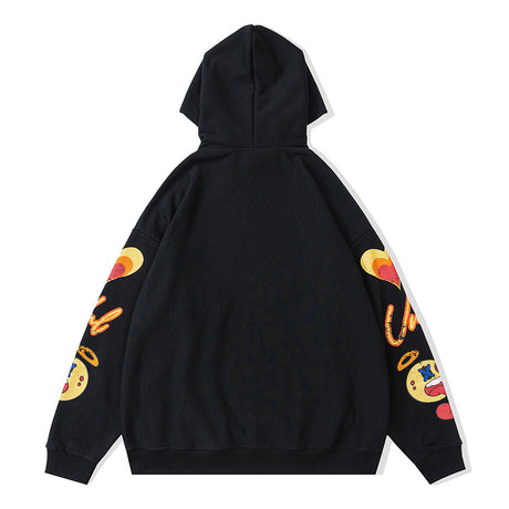 Creative Pattern Floral Print Hooded Pullover Sweatshirt Shopway.