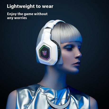 Wireless Gaming Headset Wearing Bluetooth 24g Headset RGB Luminous Headphones Shopway.