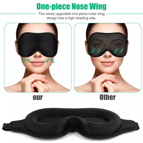 3D Travel Silk Eye Mask Sleeping Soft Padded Shade Cover Rest Relax Blindfold Men Women Night Sleeping Mask Cover Eye Shopway.
