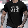Never Give Up Printed T-shirts, Men's T-shirts, Summer Casual Short Sleeved T-shirts Shopway.
