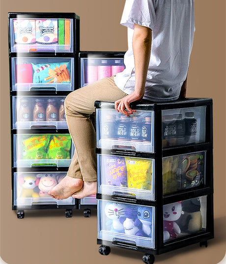 Drawer Storage Cabinet Multi-layer Clothes Plastic Locker Shopway.