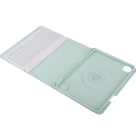 Tablet Protective Case Light Green Folding Stand Cover with Keyboard and Pen Slot for IOS 10.9 Inch Tablet 11 - Shopway