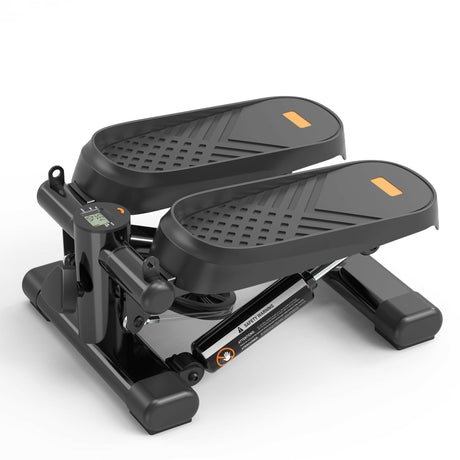 Home Office Exercise 330LBS Capacity Mini Stepper With Resistance Bands And LCD Monitor - Shopway