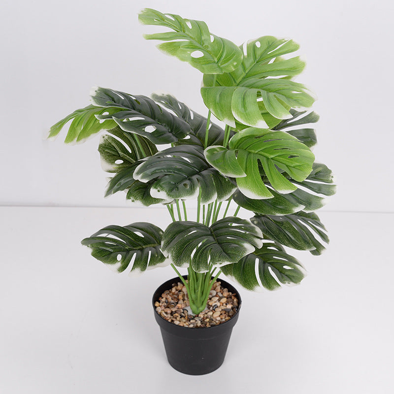 Artificial Flower Green Plant Monstera Plant Flower Indoor Shopway.