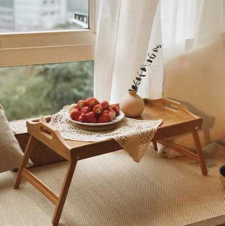 Notebook Table Bed Table Tray Portable Dinner Plate Solid Wood Shopway.