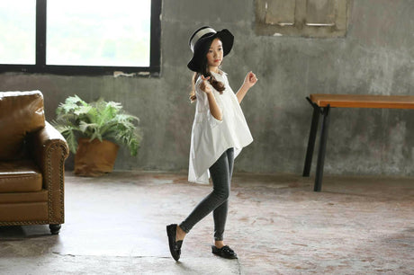Girls Kids Korean Style Shirts Swallowtails Loose Fashionable Tops Shopway.