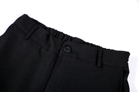 Zipper Front Split Loose Straight Trouser Pants Shopway.