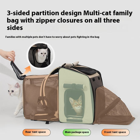 Pet Cat And Dog Tent Large Capacity Portable Breathable Backpack Cat Bag Shopway.
