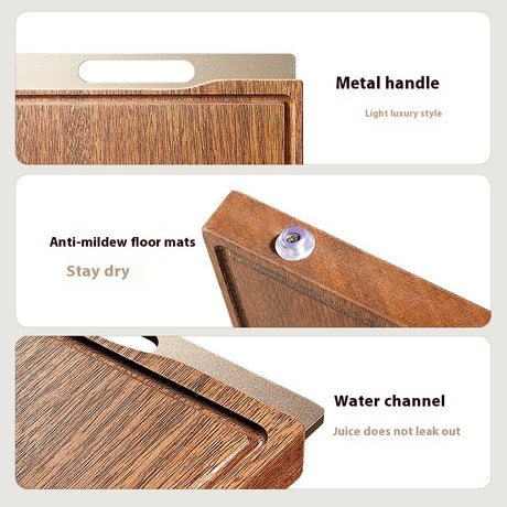 Household Kitchen Chopping Board Solid Wood Cutting Board Anti-mildew Antibacterial Shopway.