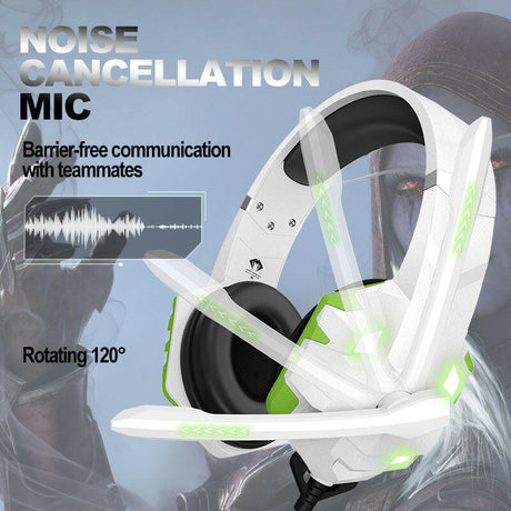 Gaming Headset Computer Headset Wired With Microphone Breathing Light Shopway.