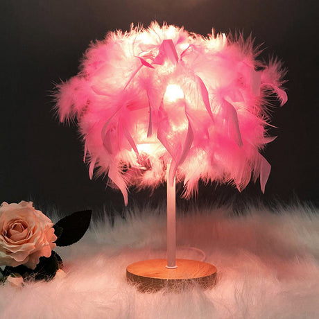 Creative Table Lamp Decorative Feather Bedside Lamp Shopway.