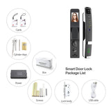 Face Recognition Fingerprint Password Anti-theft Smart Door Lock Shopway.
