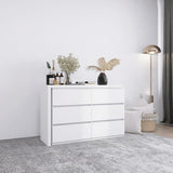 Extended Desktop With 6 Drawers And White Dressing Table Shopway.