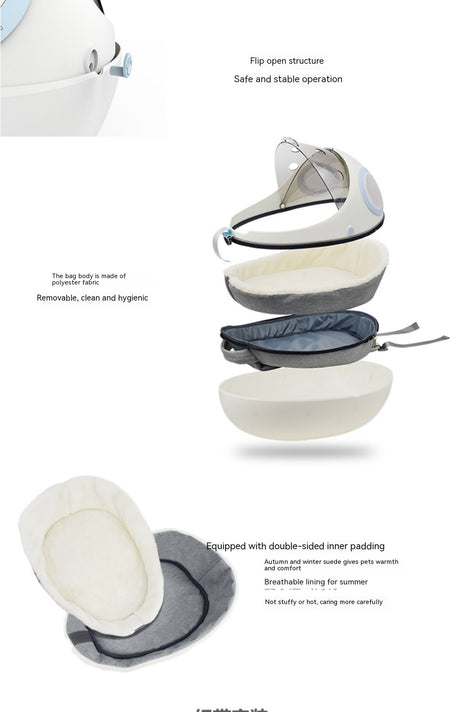 Breathable Egg Shell Capsule Cat Nest Portable Backpack Shopway.