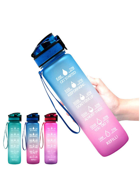 Transparent Flask Water Bottle 1000ml Bottled Kawaii Bottle Bpa Free Infuser Plastic Milk Sports Clear Water Bottle Kawaii Cup Shopway.