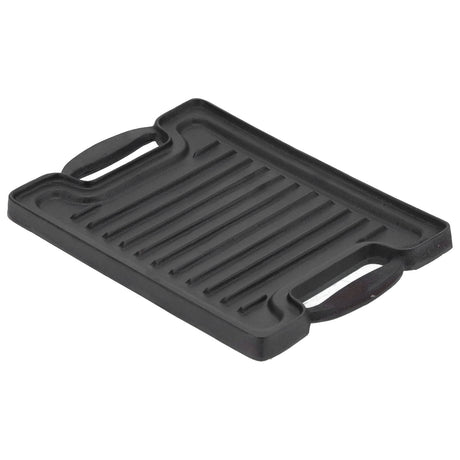 Cast Iron DoubleSided Grill Steak Griddle Plate with Rectangular Grill Press Barbecue Tool Shopway.