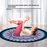 Natural Rubber Round Yoga Mat Professional - Shopway