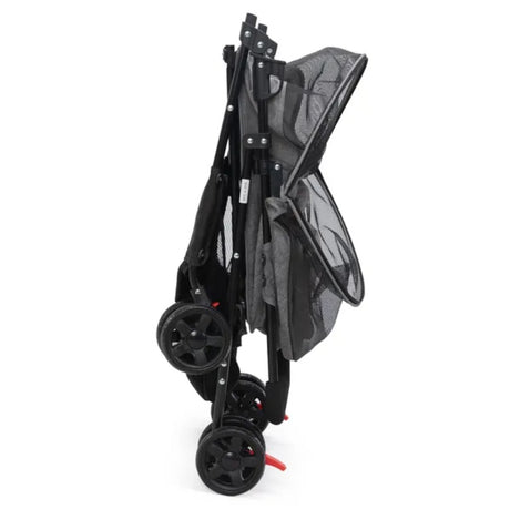 Foldable Pet Stroller, Small Dog Cat Stroller With Storage Basket For Small Puppies, Gray And Black Shopway.