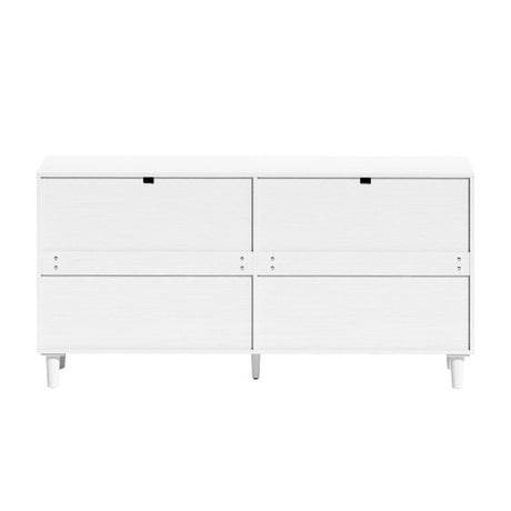 Rattan Dresser With Drawers, 6 Drawer Dresser For Bedroom, Clothes Storage Cabinet For Bedroom, Metal Handle&Wood Legs For Hallway, Living Room, Bedroom,White Shopway.
