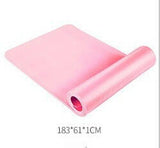 Nbr Yoga Mat Fitness Mat 10mm Thickened Widened For Beginners - Shopway