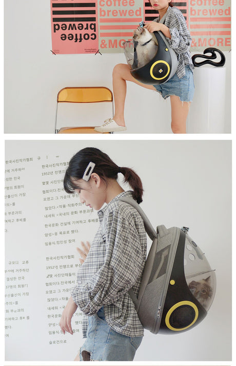 Breathable Egg Shell Capsule Cat Nest Portable Backpack Shopway.