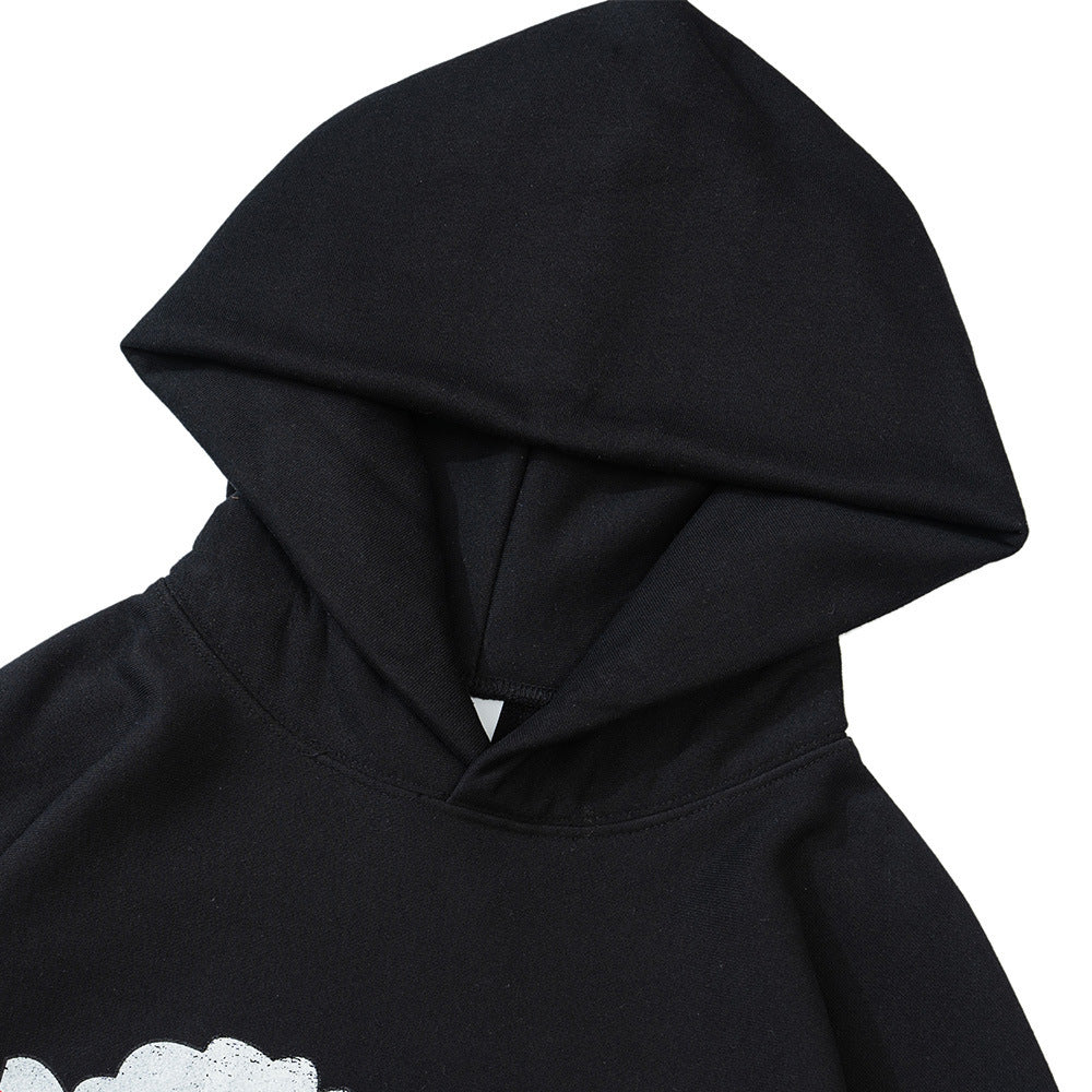 Creative Pattern Floral Print Hooded Pullover Sweatshirt Shopway.