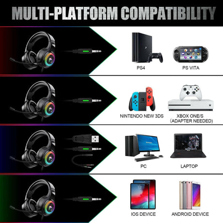 Headset Computer Gaming Headset With Microphone Shopway.