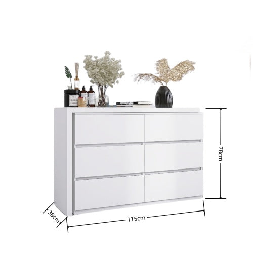 Extended Desktop With 6 Drawers And White Dressing Table Shopway.